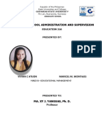 Advanced School Administration and Supervision: Education 216