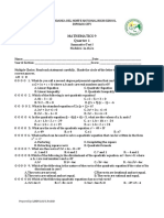 Math 9 Summative Test and Performance Task 1 1