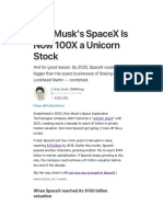 Elon Musk's Space - A Unicorn Stock