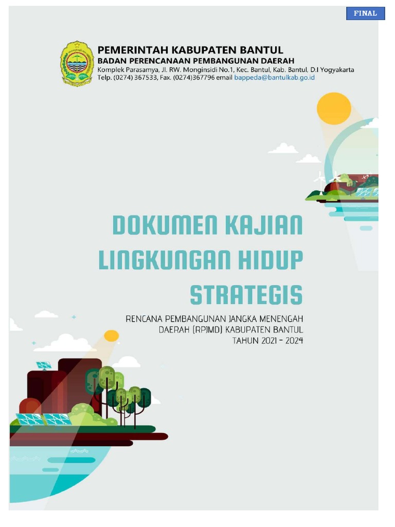 Dokumen Klhs Rpjmd Bantul 2021 2024 Pdf