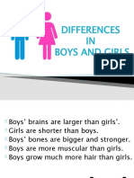 Differences in Boys and Girls