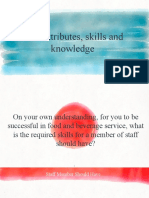 Staff Attributes, Skills and Knowledge
