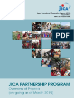 Jica Partnership Program: Overview of Projects (On-Going As of March 2019)