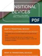 Transitional Devices: Oral Communication