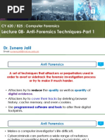 CF Lecture 08 - Anti Forensics Techniques Part 1