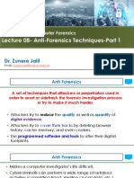 CF Lecture 08 - Anti Forensics Techniques Part 1