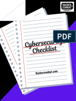 Cybersecurity Checklist: Hackercombat.c Om