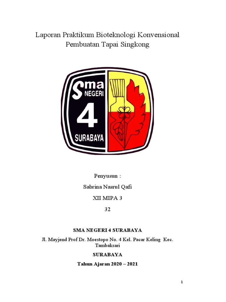 Laporan Praktikum Bioteknologi Konvensional Pembuatan Tapai Singkong | PDF