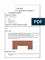 Types of Arches Classified by Shape, Centers, Construction