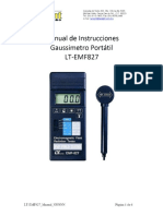 Manual de Instrucciones Gaussimetro Portátil LT-EMF827 - PDF Free Download