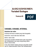 9. Variabel Endogen Sosiologi Konsumen