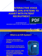 Using Interactive Voice Response (Ivr) Systems To Assist With Patient Recruitment