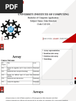 University Institute of Computing: Bachelor of Computer Application Subject Name: Data Structure Code:CAT-201