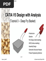 CATIA V5 Design With Analysis: (Tutorial 3 - Deep Fry Basket)