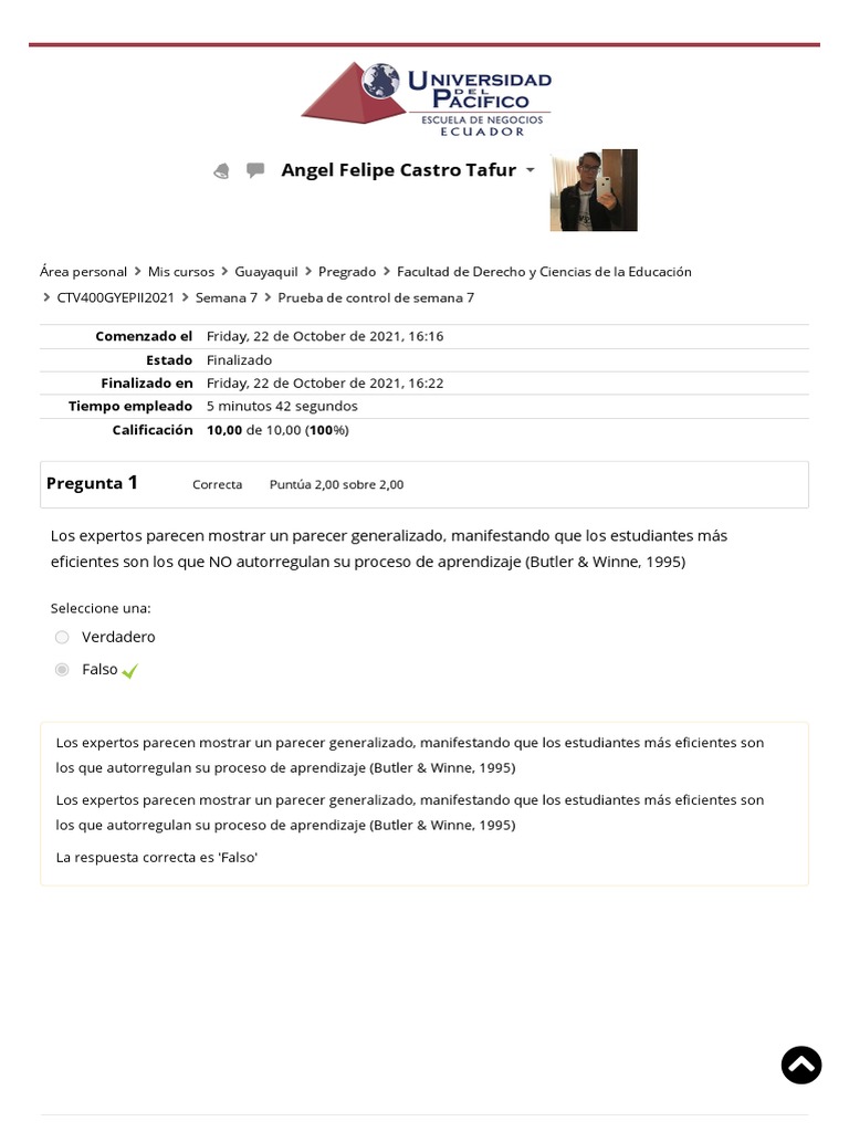 Prueba de Control de Semana 7 - Revisión Del Intento | PDF ...