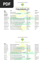 NAIROBI County Aquatics Association Calender 2021-2022 Updated August 14 2021