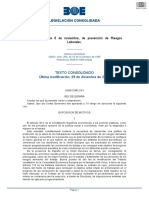 Ley 31 95 de Prevención de Riesgos Laborales Capitulos I, III y V