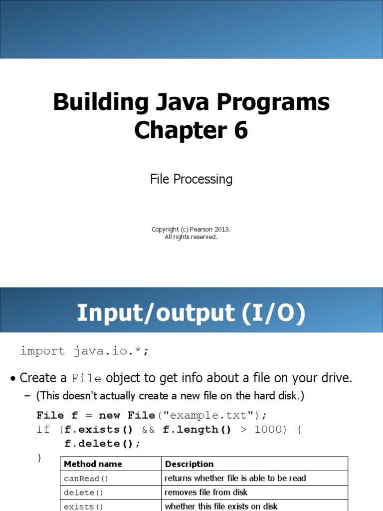 Building Java Programs: File Processing | PDF | Filename | Computer File
