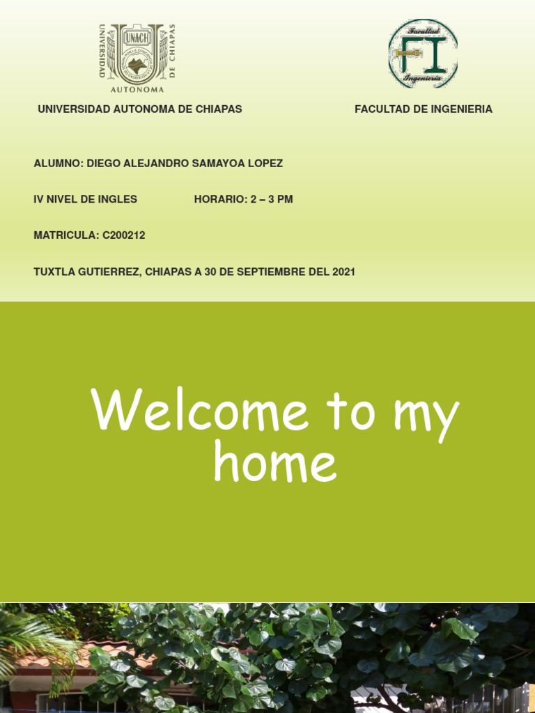 Welcome To My Home. | PDF