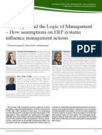 Archetypes and The Logic of Management - How Assumptions On ERP Systems Influence Management Actions