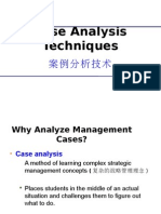 Case Analysis Techniques