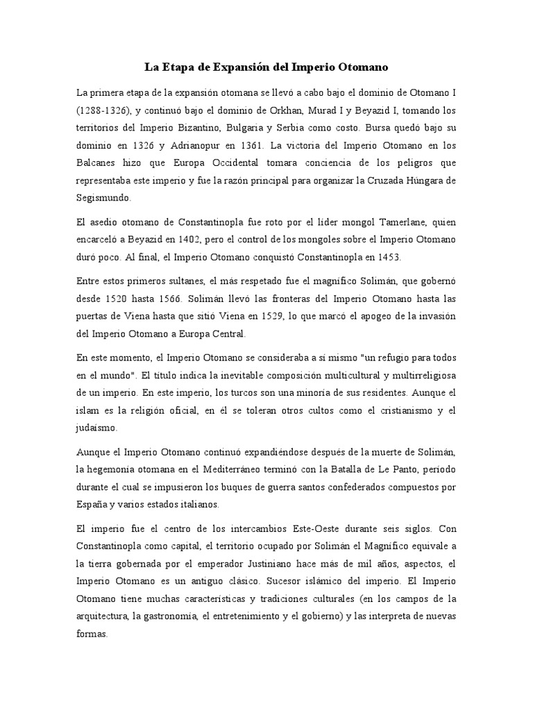 El Imperio Otomano Se Expande Por Europa y El Mediterráneo | PDF
