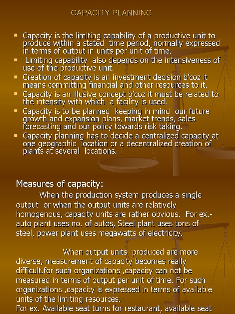 Capacity Planning and Demand Forecasting | PDF | Forecasting ...