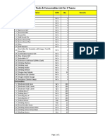 Tools & Consumables List For 2 Teams: Sr. No. Description UOM Qty. Remarks Tools