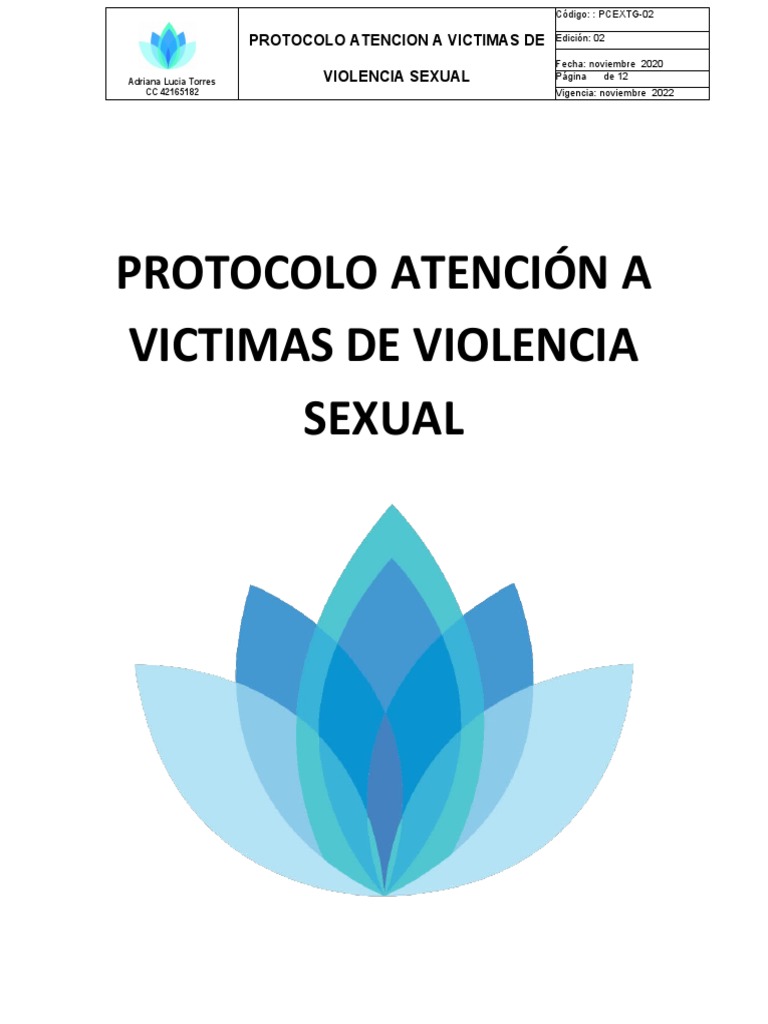 Protocolo de Atencion Clinica A Victimas de Violencia Sexual | PDF ...