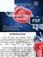 Plumbing System Design: Philippine Society of Mechanical Engineers Central Region of Saudi Arabia Chapter