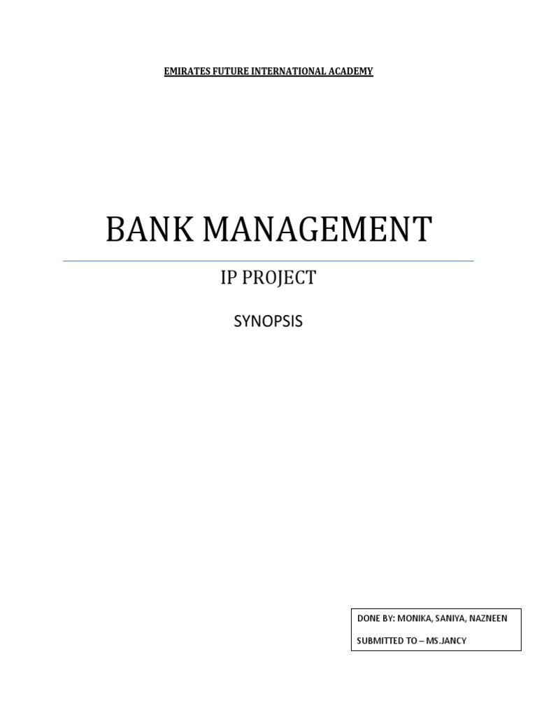 IP Project Synopsis | PDF