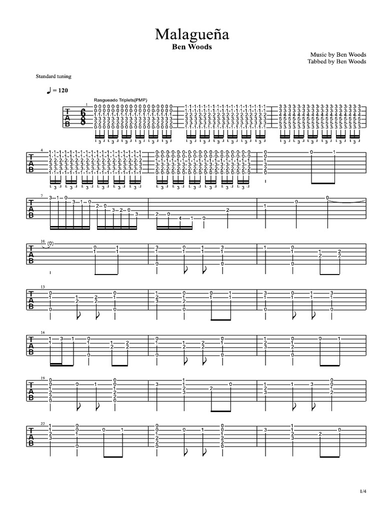 Malagueña (Tablature) | PDF