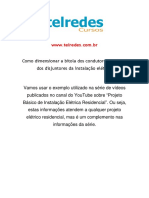 Como Dimensionar A Bitola Dos Condutores e o Valor Dos Disjuntores Da Instalação Elétrica