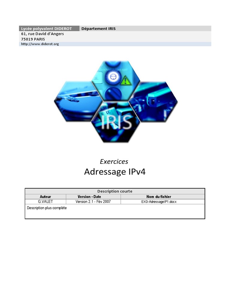 Exercices sur l'Adressage IPv4 | PDF | Adresse IP | Architecture ...