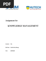 Assignment For Knowledge Management