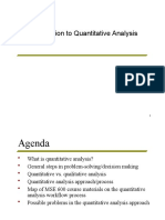 Introduction To Quantitative Analysis