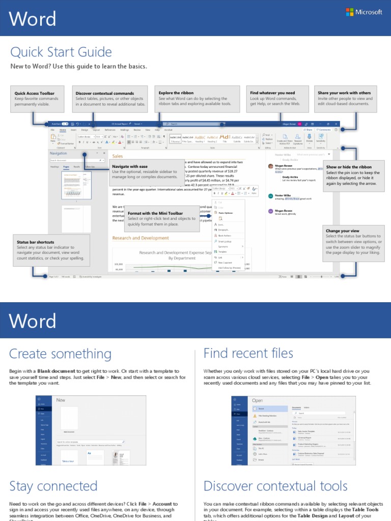 Quick Start Guide: New To Word? Use This Guide To Learn The Basics ...