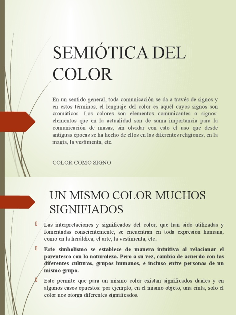 Significado y Semiótica del Color | PDF | Color | Comunicación
