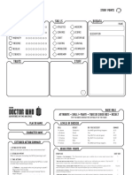 Doctor Who Print Friendly Character Sheet