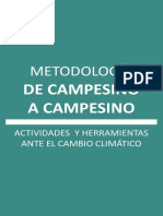 Metodologia de Campesino A Campesino. Herram Ientas Adaptación Al Cambio Climático