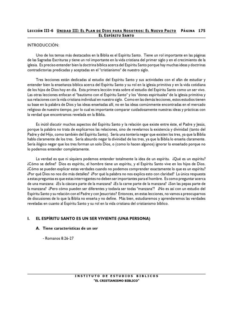 El Espíritu Santo en el Cristianismo Bíblico | PDF | espíritu Santo ...