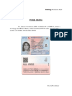 Poder Simple y Cédula de Identidad Ximena Toro Salazar