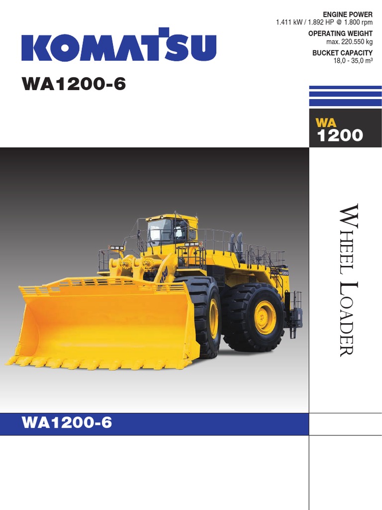 WA1200 6 English Brochure | PDF | Pump | Transmission (Mechanics)