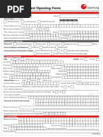 New Account Opening Form Individual Update