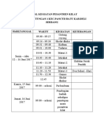 Jadwal Kegiatan Pesantren Kilat Dusun II Tuntungan I
