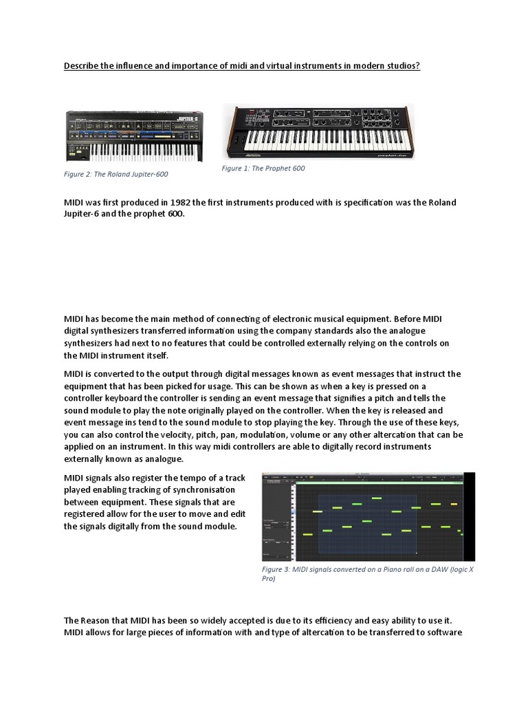 Influence and Importance of Midi PDF