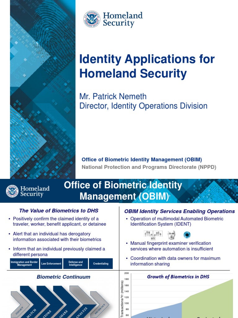 A1 12sep 1435 01 PanelDhsIdentity Applications PDF Biometrics