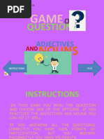 Game of Adjectives and Nouns!