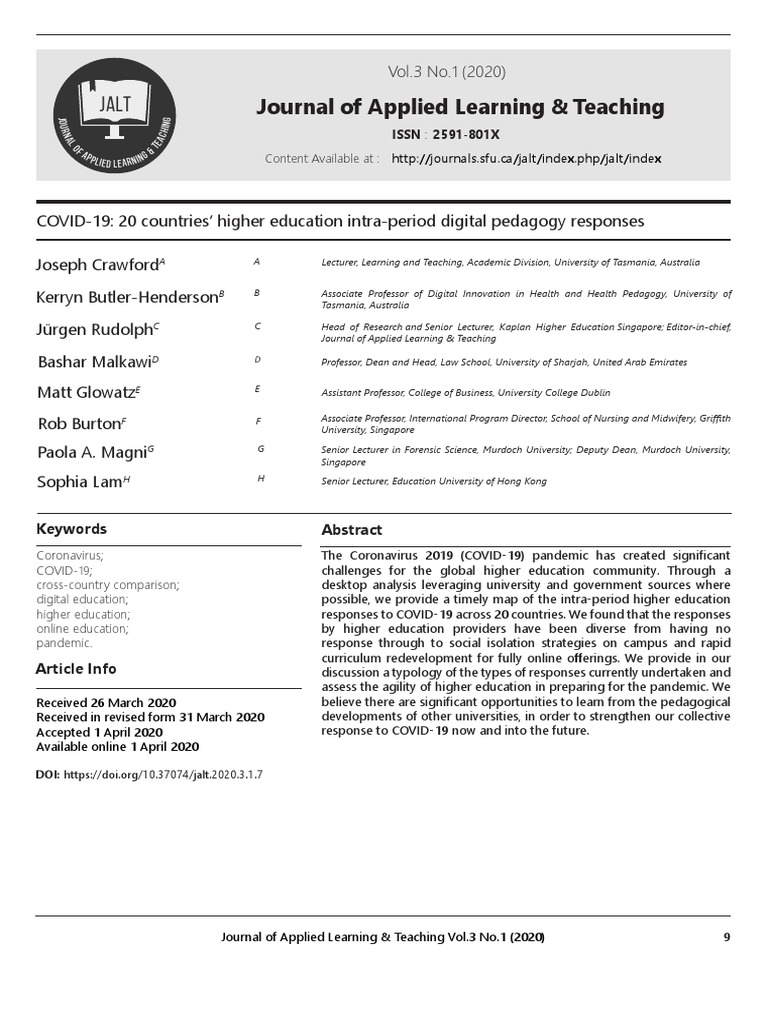 Journal of Applied Learning | PDF | Educational Technology | University