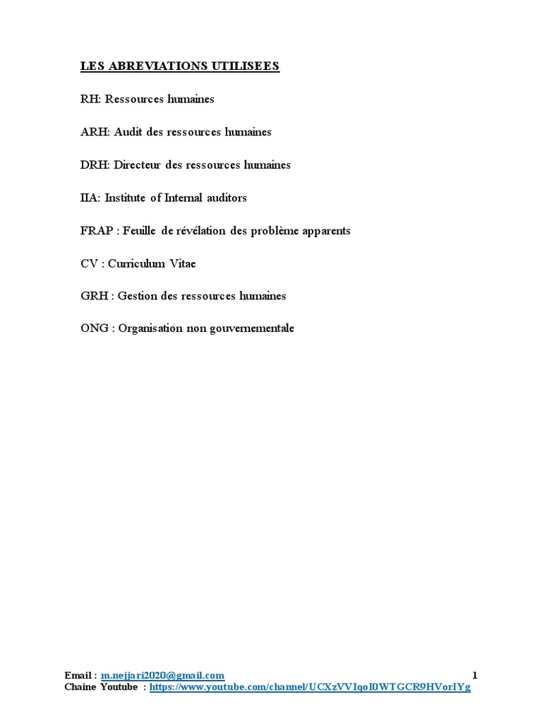 Débouchés de l'audit RH | PDF | Audit | Gestion des ressources humaines
